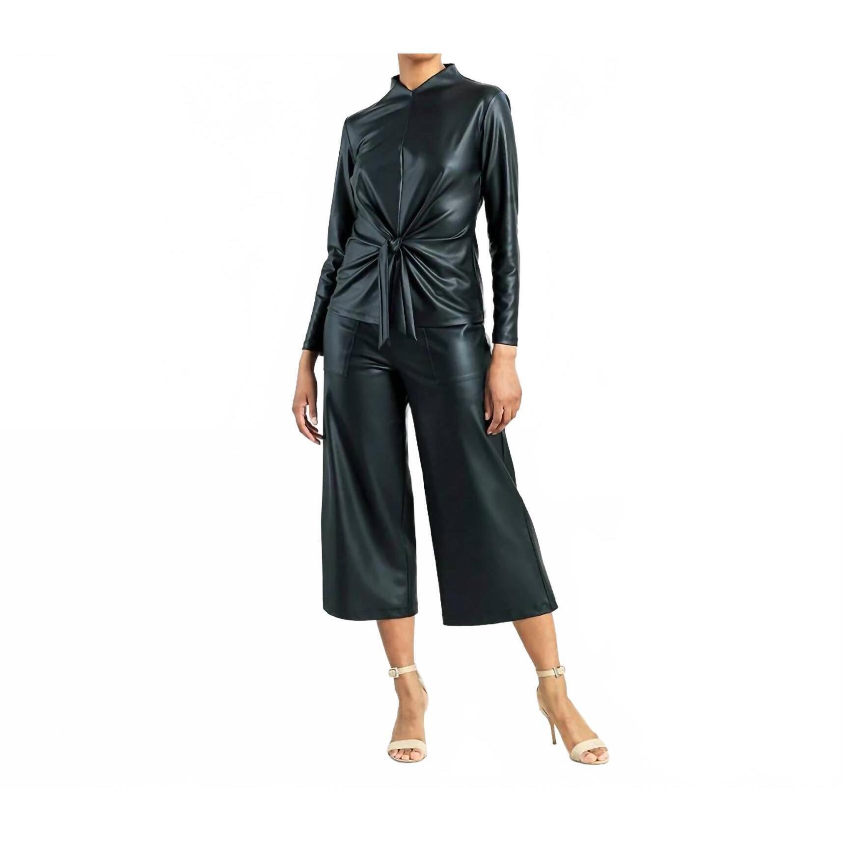 New Clara Sunwoo Liquid Leather Top In Black